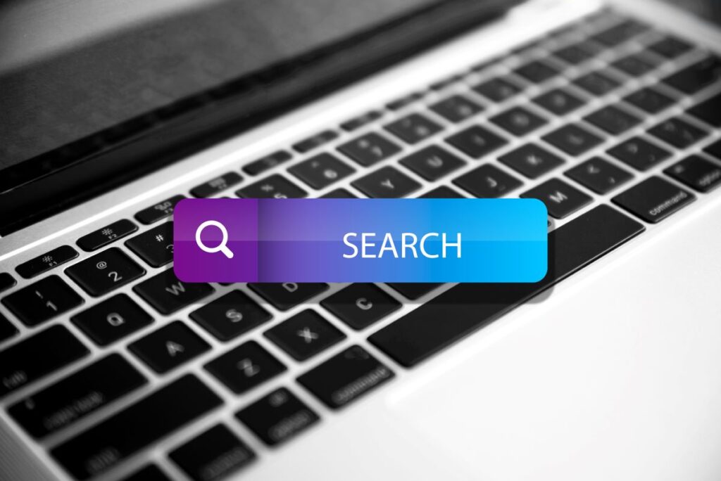 homepage concept with search bar